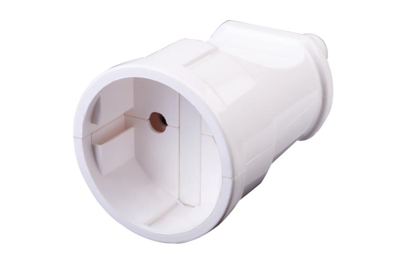  Розетка кабельная ABS-пластик прямая б/з 10А 250В IP20 REV бел. Duwi 30456 2 фото в каталоге от BTSprom.by