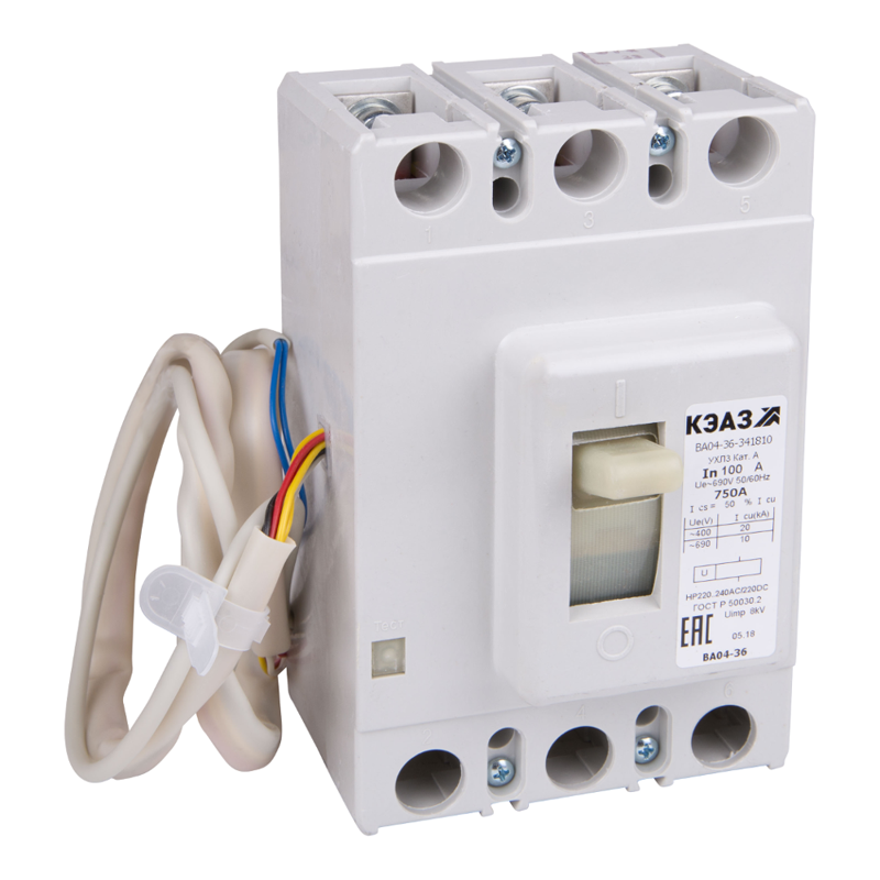 выключатель автоматический 3п 80а 800lm 20ка ва04-36-341210 690ac нр110ac/dc ухл3 кэаз 411641 от BTSprom.by
