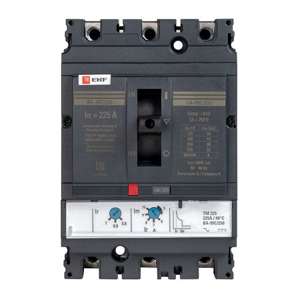  Выключатель автоматический 3п 250/225А 45кА ВА-99C Compact NS PROxima EKF mccb99C-250-225 фото в каталоге от BTSprom.by