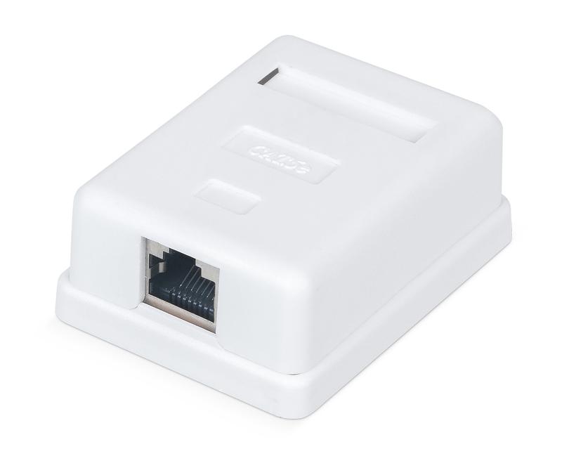 розетка компьютерная 1-м оп wr-ws-8p8c-c5e-sh-1 rj45 кат.5e экранир. dual idc бел. wrline 505217 от BTSprom.by