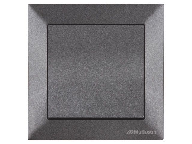 выключатель 1-клав. (скрытый, винт. зажим) дымчатый, daria, mutlusan (10 a, 250 v, ip 20) 2120 401 0295 от BTSprom.by