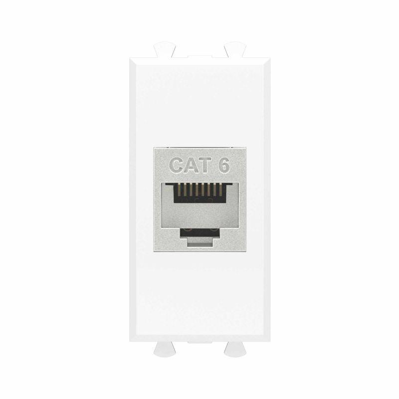 розетка компьютерная 1мод. avanti "белое облако" rj45 кат.6 без шторок экранир. модульная механизм dkc 4400791 от BTSprom.by