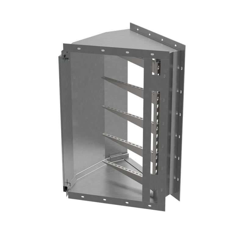 Короб кабельный блочный угловой горизонт. с наружн. углом поворота на 45град. 650х950 L717 сталь 1.5мм ККБ-УГН-0.95/0.6 КМ-Профиль LO53745 от BTSprom.by