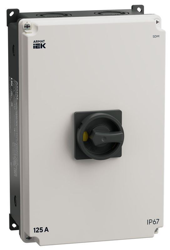 выключатель-разъединитель 3п 125а sdm ip67 в пластик. боксе armat iek ar-sdm-21-125 от BTSprom.by