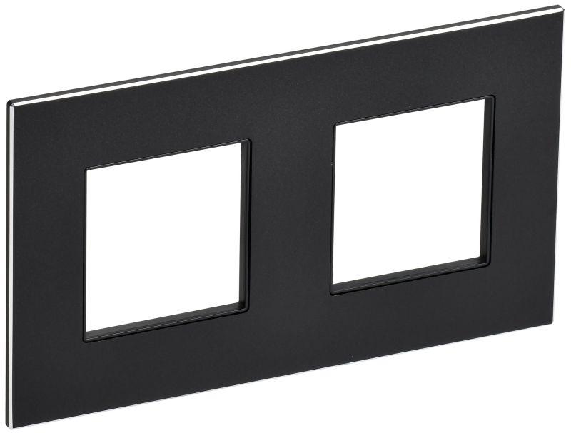 рамка 2-м skandy sk-f32bl металл черн. iek sk-m22-m-k02 от BTSprom.by