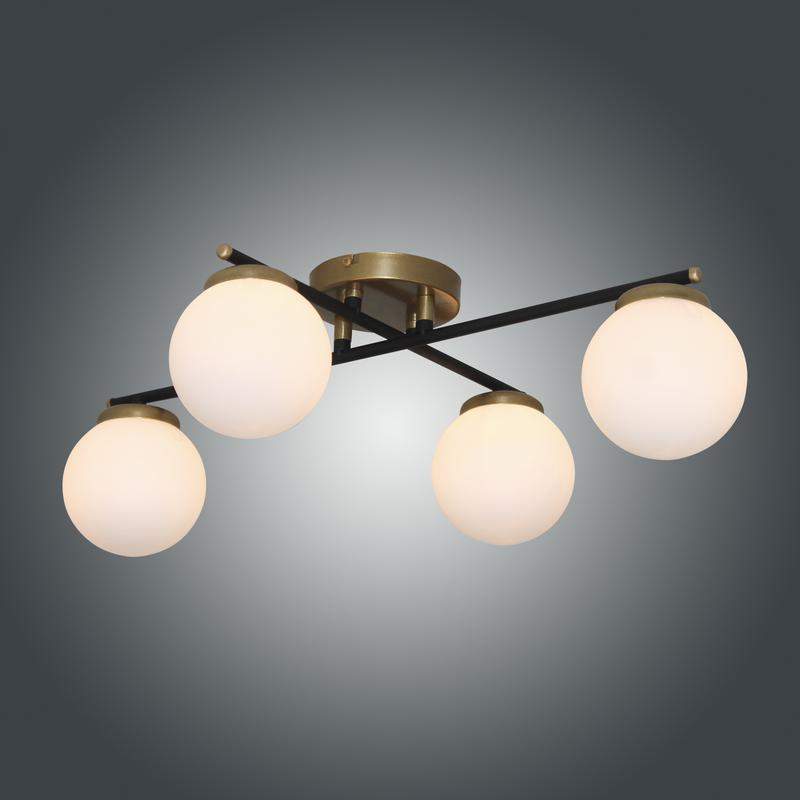  Светильник "Злата" 141 (плафон 8728) НСБ 01-4х25-101 G9 [ИМ] потолочн. черн.зол. Элетех 1005405280 фото в каталоге от BTSprom.by