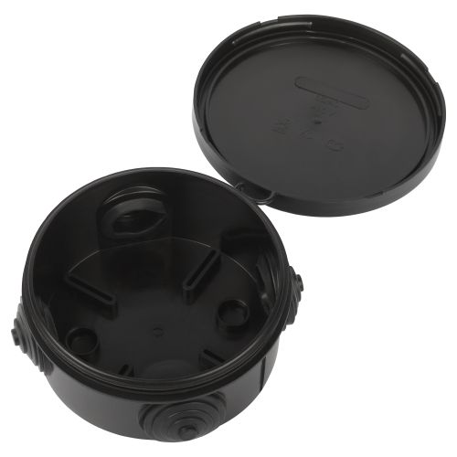  Коробка распаячная ОП 85х40мм с гермовводами 4 входа IP54 черн. KOR-85-40-4g-B Эра Б0061801 фото в каталоге от BTSprom.by