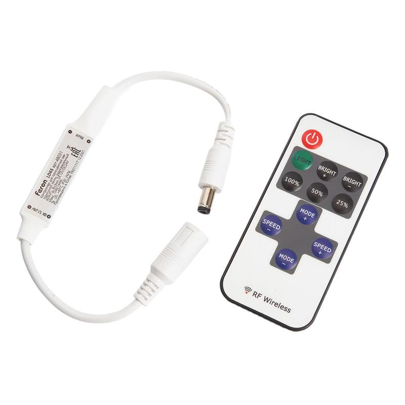 контроллер для одноной светодиодной ленты с п/у бел. 12-24в ld65 feron feron 48031 от BTSprom.by