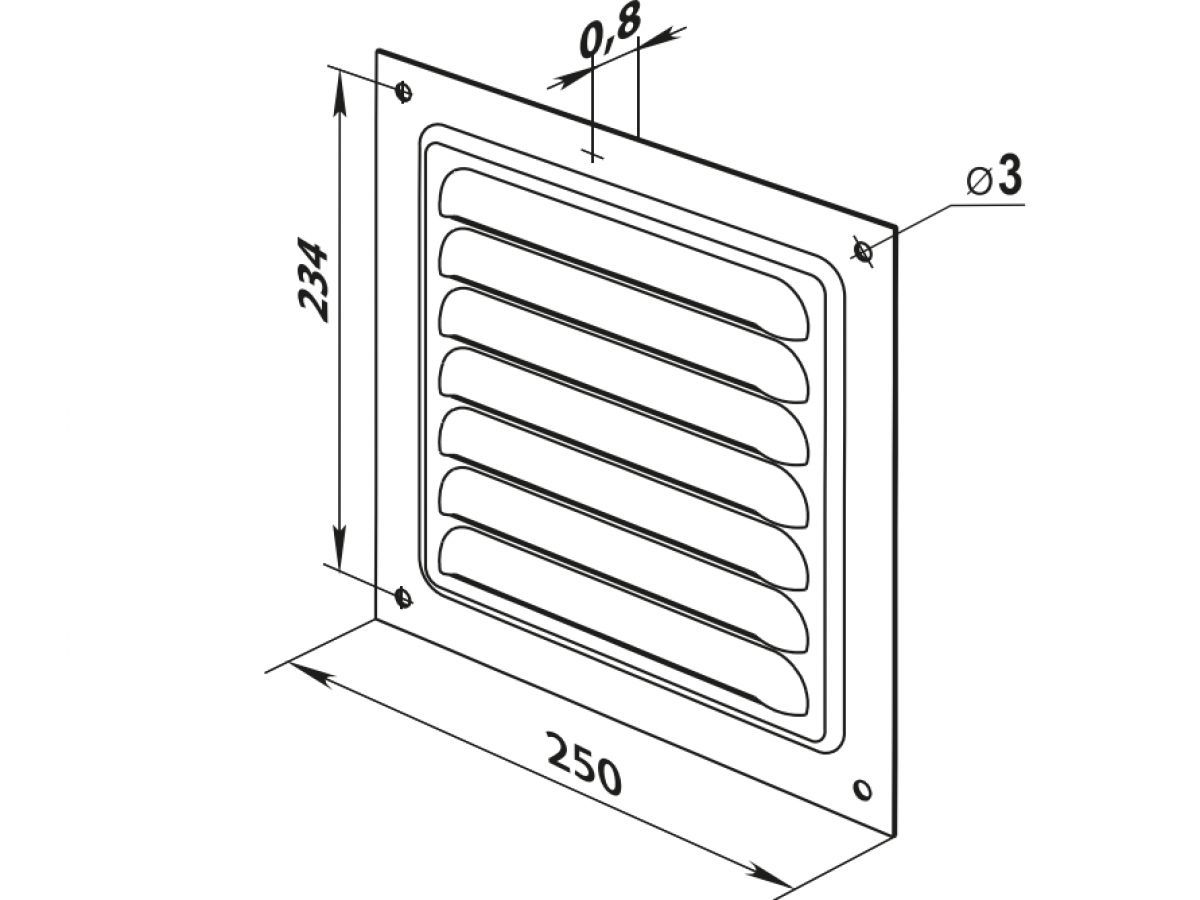  Решетка вентиляционная Met 2525 стальная ZERNBERG 10192321 фото в каталоге от BTSprom.by