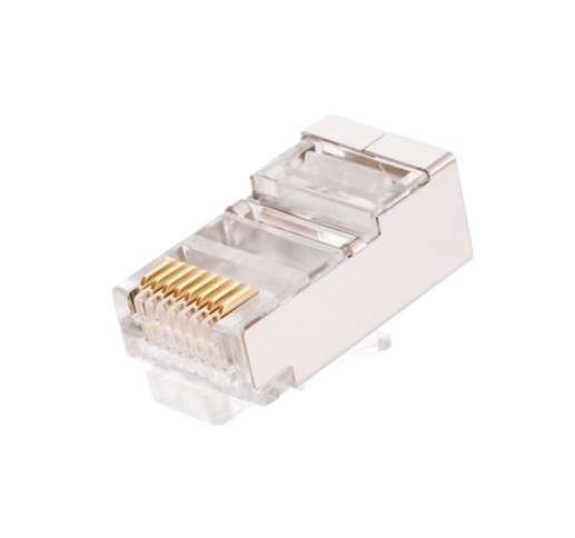 коннектор rj45/8p8c под витую пару кат.6 (класс e) 250мгц покрытие 50мкд универс. ножи экран. (уп.100шт) nikomax nmc-rj88rz50se1-100 от BTSprom.by