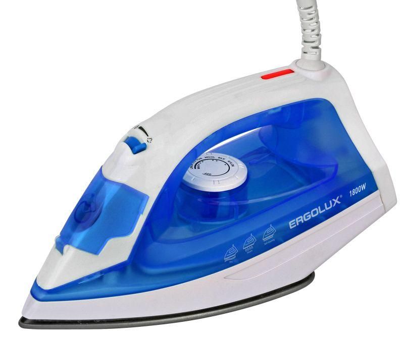 утюг паровой elx-si04-c35 1800вт электр. 220-240в тефлон син./бел. ergoluxe 13975 от BTSprom.by