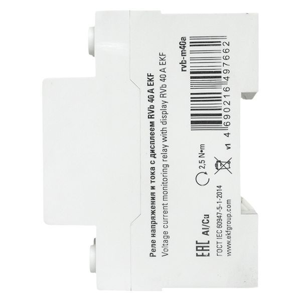  Реле напряжения и тока с дисп. RVb 40А EKF rvb-m40a фото в каталоге от BTSprom.by