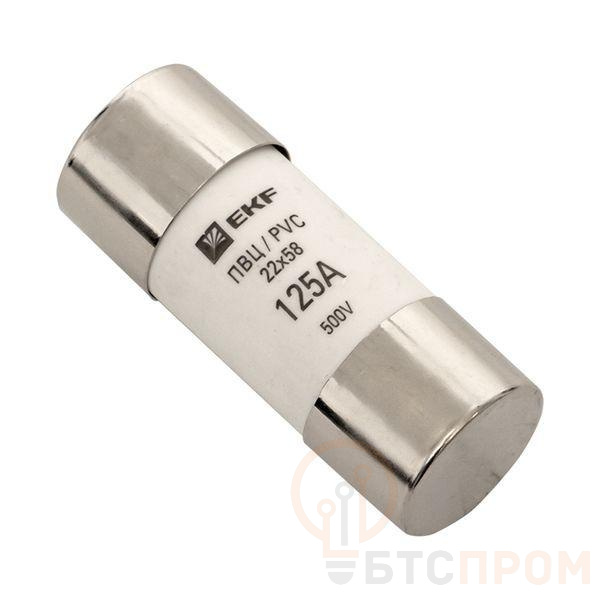 Вставка плавкая цилиндрическая ПВЦ 22х58 125А EKF pvc-22x58-125 фото в каталоге от BTSprom.by  Вставка плавкая цилиндрическая ПВЦ 22х58 125А EKF pvc-22x58-125 фото в каталоге от BTSprom.by