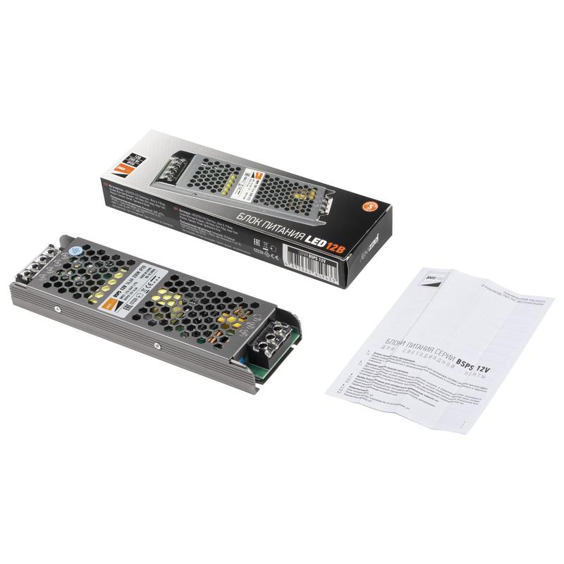  Блок питания для светодиодной ленты 200Вт 16.5А 12В IP20 BSPS метал. JazzWay 2859433A фото в каталоге от BTSprom.by