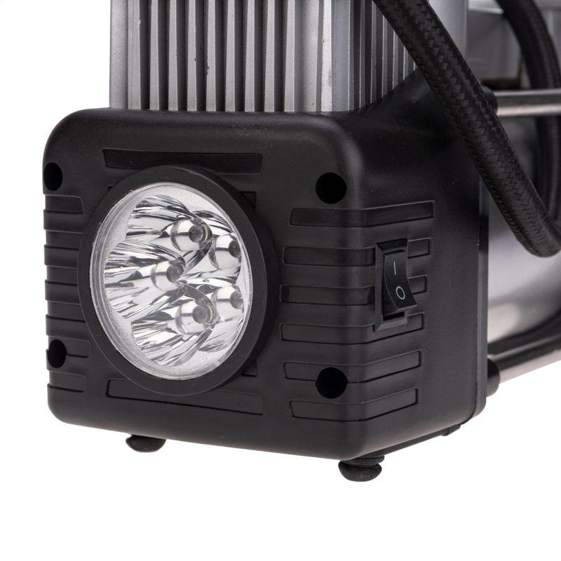  Компрессор автомобильный усиленный двухпоршневой с цифровым манометром и функцией автостоп (60л/мин 10 АТМ) Rexant 80-0522 фото в каталоге от BTSprom.by