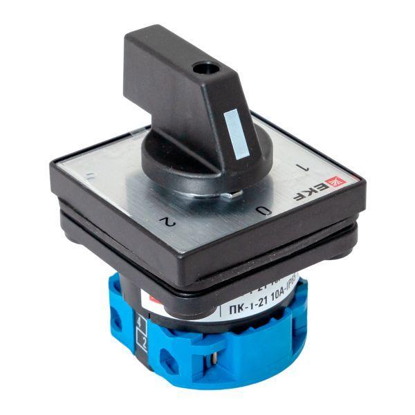  Переключатель кулачковый ПК-1-21 1п 10А "1-0-2" IP65 EKF pk-1-21-10-65 фото в каталоге от BTSprom.by