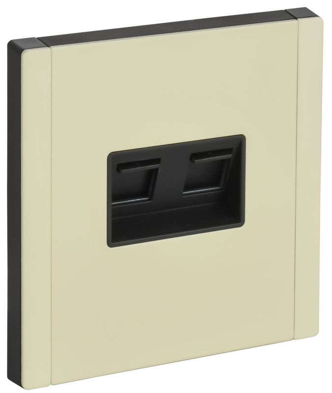 розетка компьютерная 2-м сп forte&piano fp834m rj45 кат.6 ip20 сл. кость iek fp-k20-2-m-k41 от BTSprom.by