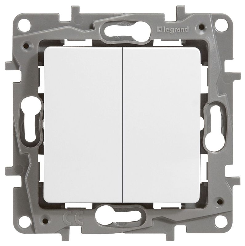  Переключатель 2-кл. СП Etika Plus 10А IP20 250В 10AX безвинтов. зажимы механизм бел. IEK 672212 фото в каталоге от BTSprom.by