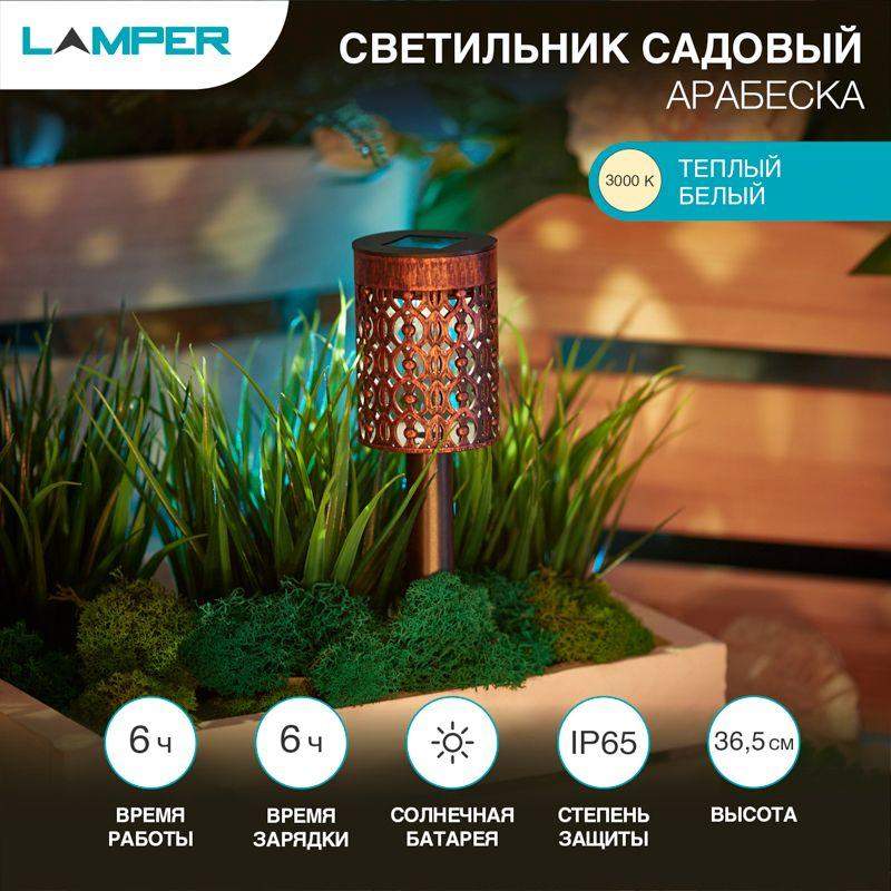 светильник светодиодный "арабеска" 1вт ip65 со встроен. датчиком освещенности lamper 602-1011 от BTSprom.by