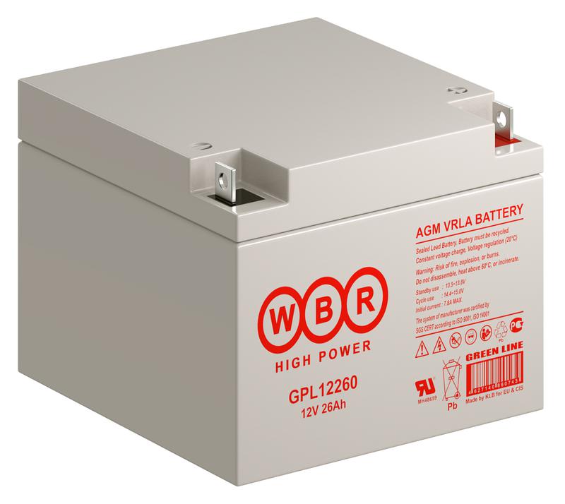  Аккумулятор 12В 26А.ч WBR GPL12260 WBR фото в каталоге от BTSprom.by