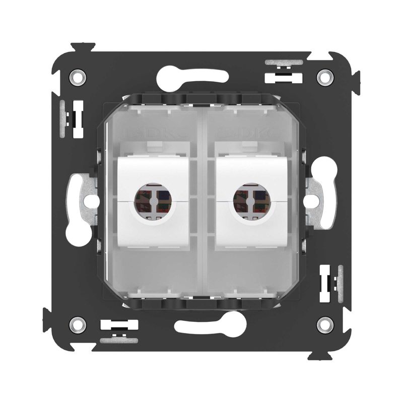  Розетка компьютерная 2-м СП Avanti "Белое облако" RJ45 кат.5E без шторок механизм DKC 4400664 фото в каталоге от BTSprom.by