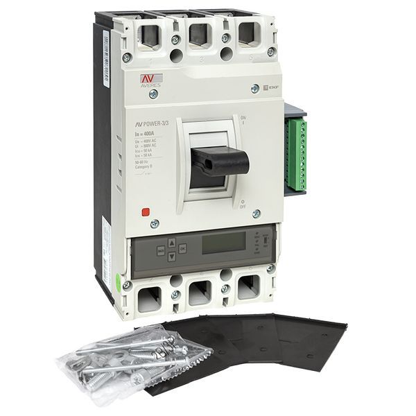  Выключатель автоматический 3п 400А 50кА AV POWER-3/3 ETU6.2 AVERES EKF mccb-33-400-6.2-av фото в каталоге от BTSprom.by