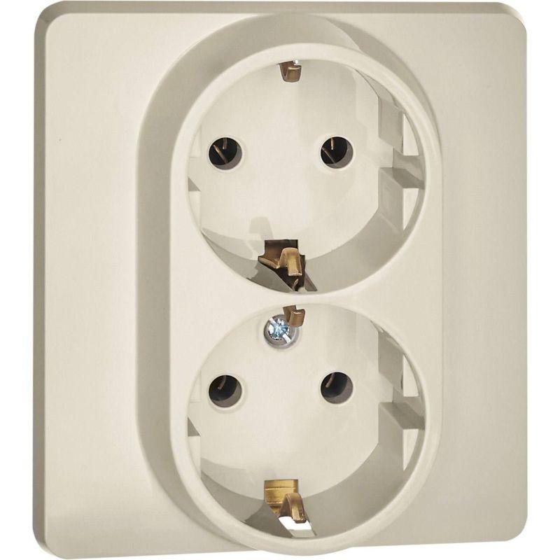 розетка inspiria 16а 250в 2х2p+e немецк. стандарт сл. кость iek 673751 от BTSprom.by