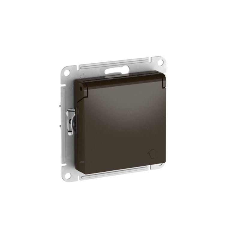 розетка atlasdesign 16а ip20 с заземл. защ. шторки с крышкой быстрозажим. клем. механизм мокко se atn000646s от BTSprom.by