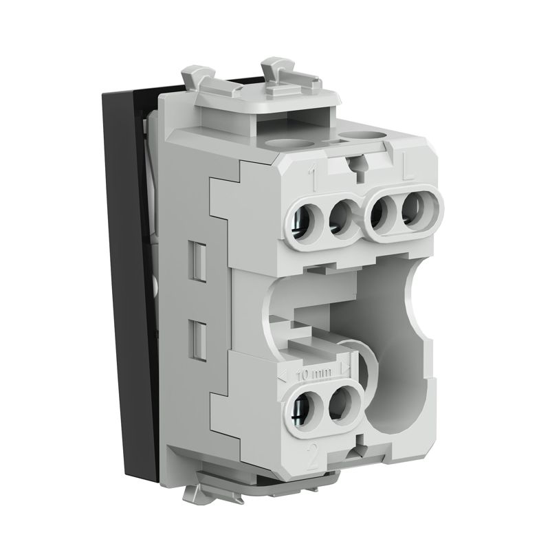  Переключатель модульный 1-кл. 1мод. Avanti "Черный квадрат" 16А IP20 черн. DKC 4402111 фото в каталоге от BTSprom.by