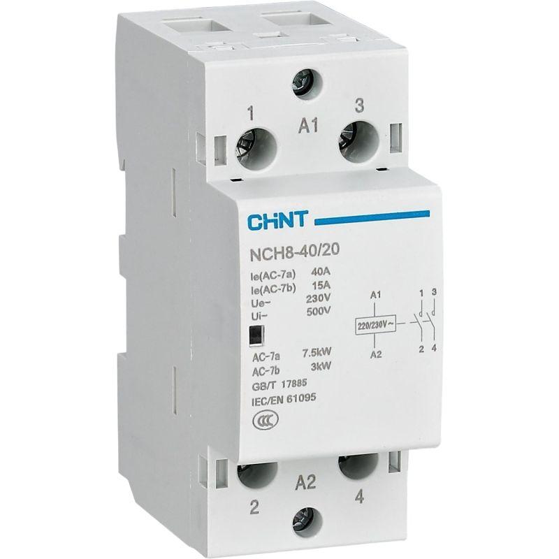 контактор модульный nch8-40/02 40а 2нз ac24в 50гц (r) chint 256210 от BTSprom.by