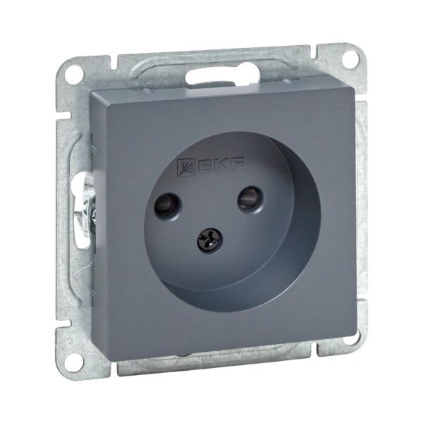 розетка сп эпика 16а без заземл. защ. шторки механизм графит ekf up1-sog-101 от BTSprom.by