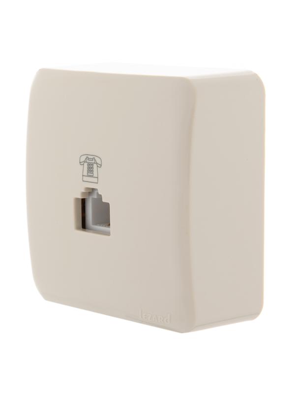  Розетка телефонная Viola RJ11 евро стандарт крем. LEZARD 751-0300-137 фото в каталоге от BTSprom.by