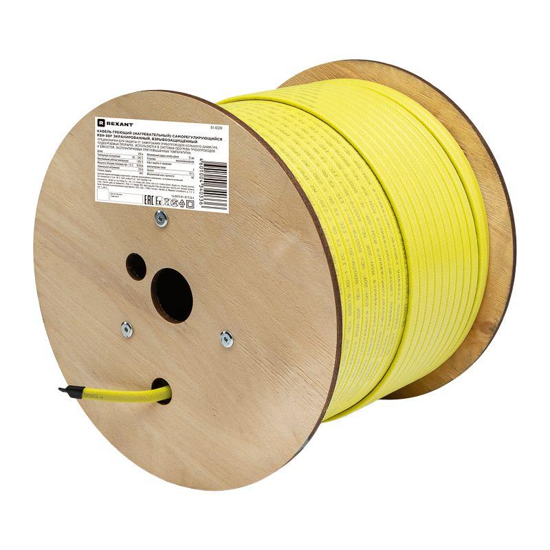 кабель греющий саморег. rsh-30f 200/240град.c экранир. взрывозащ. ex 30вт/м 1.2кв.мм/110м (м) rexant 51-0331 от BTSprom.by