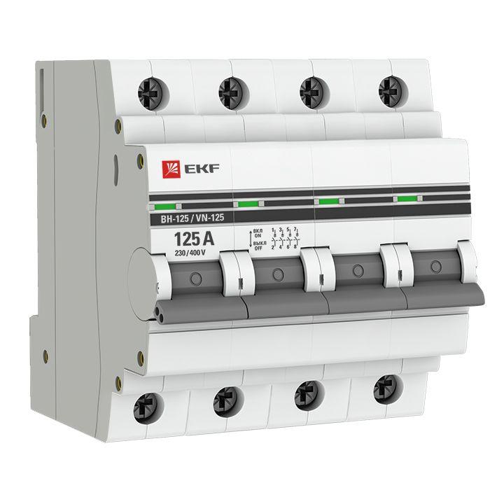 выключатель нагрузки 4п 125а вн-125 proxima ekf sl125-4-125-pro от BTSprom.by