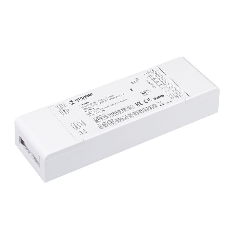 диммер smart-cc-205-72-sh-pd-suf 12-48в 5х350-1200ма tuya ble 2.4g ip20 пластик intelligent arlight 038213 от BTSprom.by