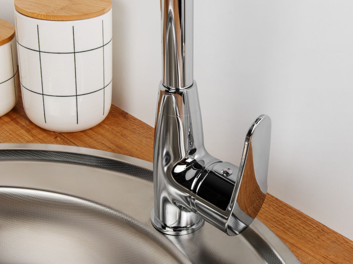  Смеситель для кухни (Lt) D40, серия Crocus хром, a-five (J-излив: длина 194 мм, высота 249 мм, поворотный) A5-0124 фото в каталоге от BTSprom.by