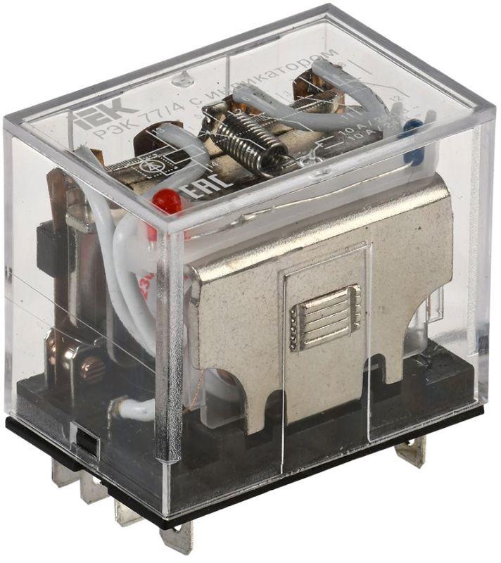реле рэк 77-4(ly4) 10а 230в ac с индикацией iek rrp10-4-10-220a-led от BTSprom.by