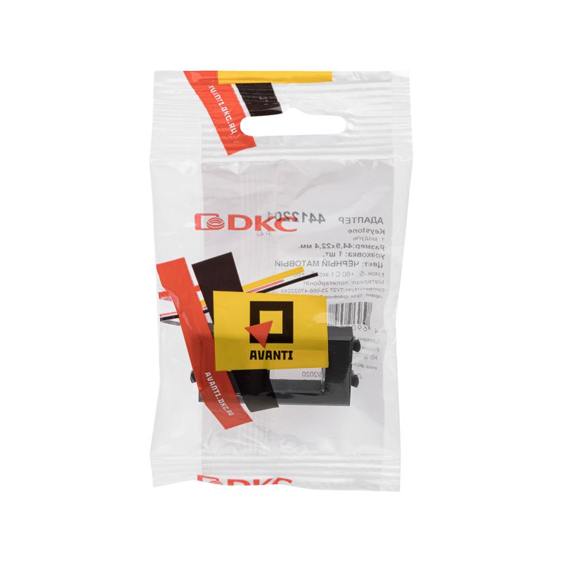  Адаптер для Keystone 1мод. Avanti "Черный матовый" DKC 4412201 фото в каталоге от BTSprom.by