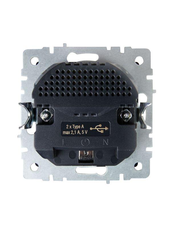  Розетка BRITE РЮш10-1-БрТБ 16А с USB A+A 2.1А с заземл. защ. шторки темн. механизм бронза IEK BR-R14-16-U21-D21-K45 фото в каталоге от BTSprom.by