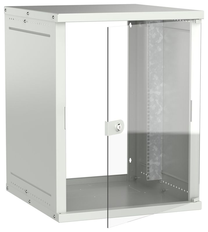 шкаф настенный 15u 600х650мм дверь стеклян. сер. generica lwe3-15u67-gf-g от BTSprom.by