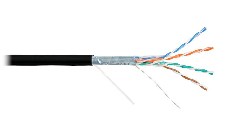 кабель f/utp кат.5e (класс d) 4 пары 24 awg (0.5мм) тест по iso/iec 100мгц ож bc чистая медь внутр./внешн. lszh -40с нг(а)-hfltx черн. (уп.305м) nikolan nkl 4200c-bk от BTSprom.by