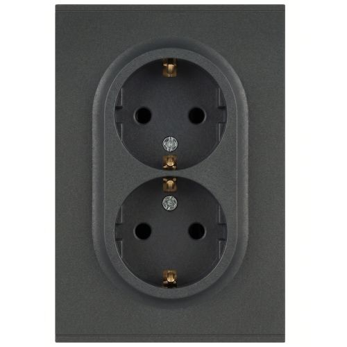 розетка 2-м с заземл. сп 16а ip20 250в arktik, графит эра б0070449 от BTSprom.by