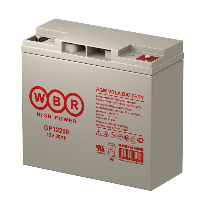  Аккумулятор 12В 20А.ч WBR GP12200 WBR фото в каталоге от BTSprom.by