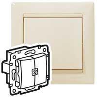 выключатель 2-кл. сп valena 10а ip31 с подсветкой механизм сл. кость (diy-упак.) iek 695630 от BTSprom.by