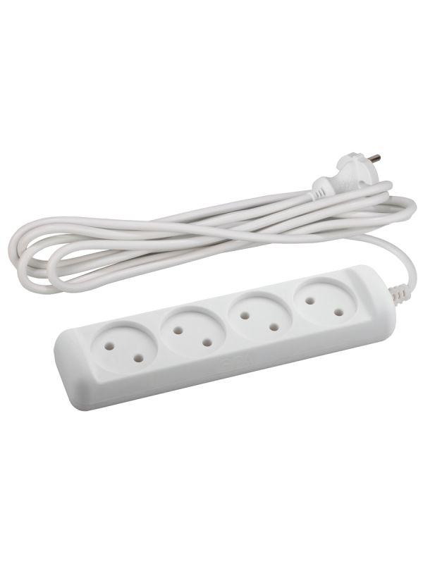 удлинитель 4х3м без заземл. 6а ip20 ux(6)-4-3m пвс 2х0.75 бел. эра б0038570 от BTSprom.by