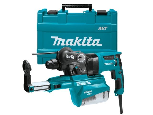 перфоратор makita hr 2653 в чем. + система пылеудаления (800 вт, 2.2 дж, 3 реж., патрон sds-plus, вес 4.2 кг) hr2653 от BTSprom.by