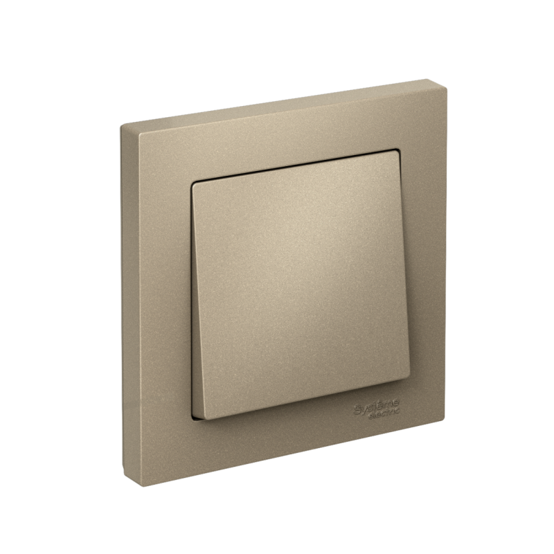 выключатель 1-кл. сп atlasdesign 10а ip20 (сх. 1) 10ax в сборе шампань se atn000512 от BTSprom.by