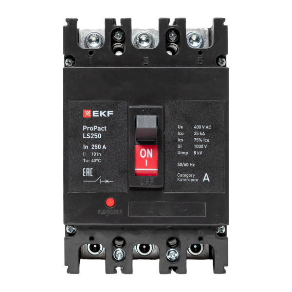  Выключатель автоматический 3п 160А 25кА LS250 ProPact EKF mccb-250-25-3-160-ls фото в каталоге от BTSprom.by
