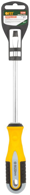 Отвертка "Старт" CrV сталь прорезиненная ручка 8х150мм SL FIT 55189 фото в каталоге от BTSprom.by