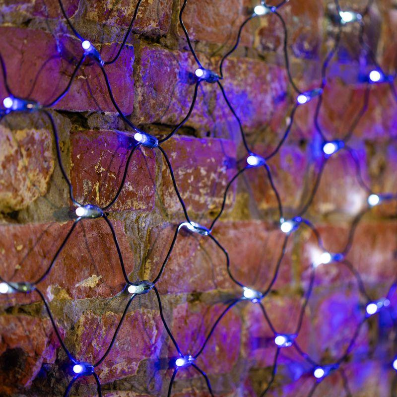  Гирлянда светодиодная "Сеть" 2х0.7м 176LED бел./син. 11Вт 220-240В IP65 провод ПВХ черн. Neon-Night 215-012 фото в каталоге от BTSprom.by